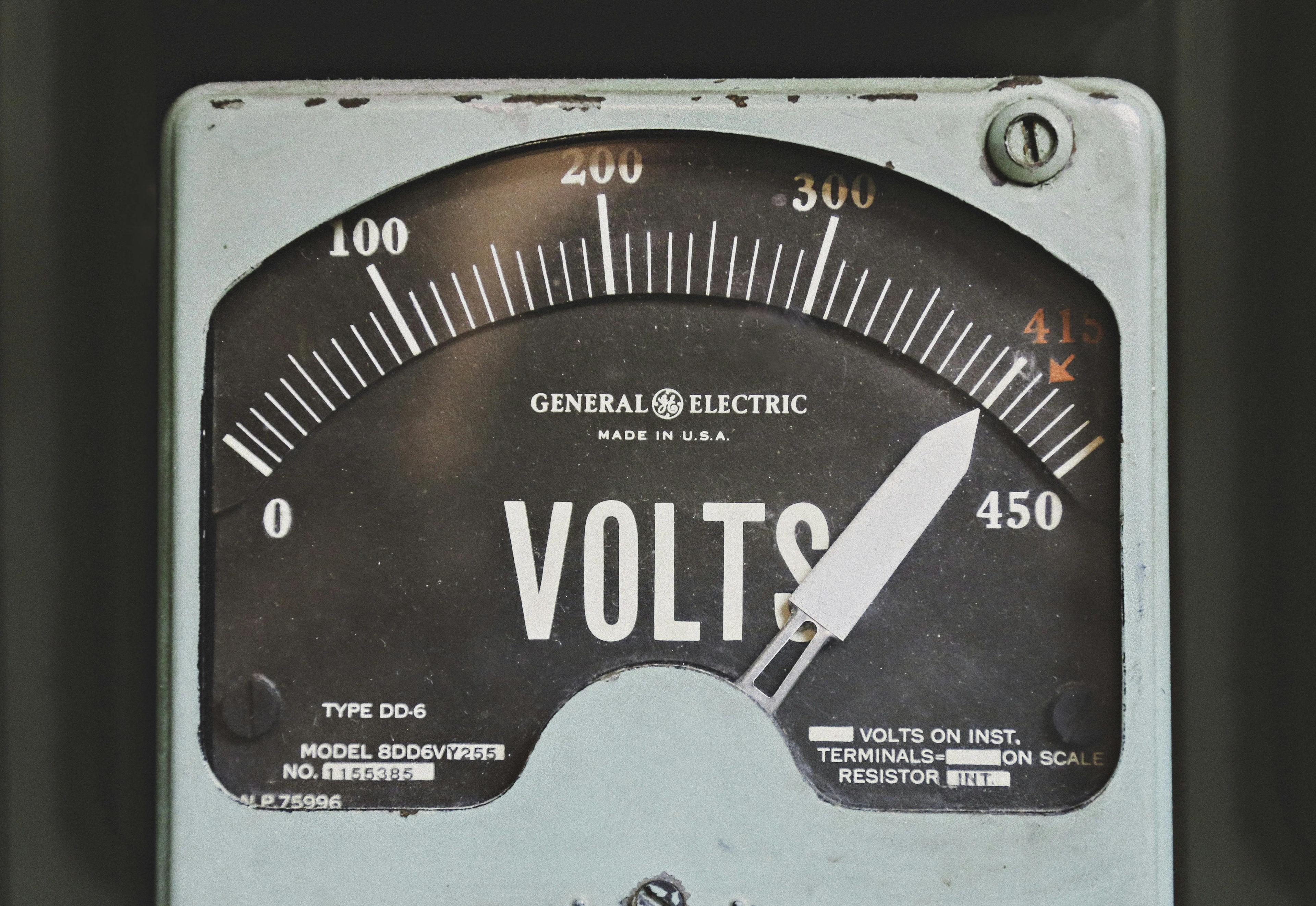Vintage voltmeterby Thomas Kelley